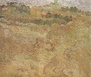 Vincent Van Gogh Wheat Fields with Auvers in the Background (nn04) France oil painting artist
